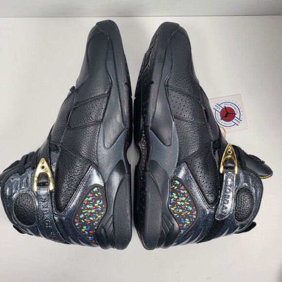 Air Jordan 8 Retro C&C Confetti Men's Black Shoes 832821-004 US Size 12 Like New - Picture 6 of 8
